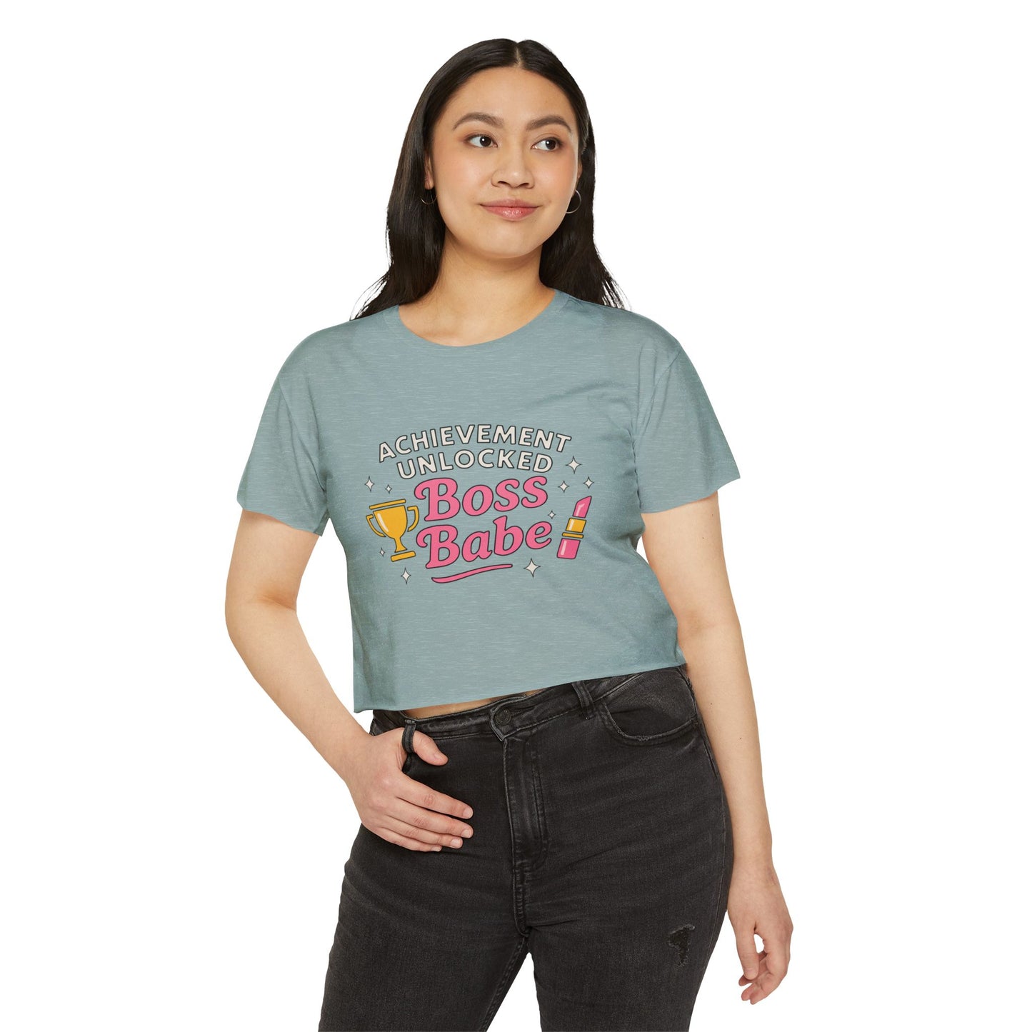 Achievement Unlocked Boss Babe - Women's Festival Crop Top