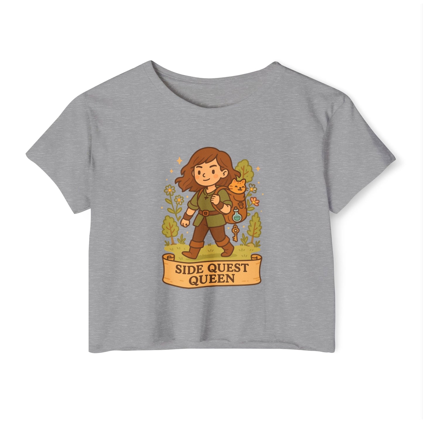 Side Quest Queen - Festival Crop Top