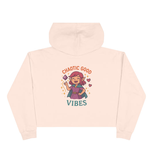 Chaotic Good Vibes - Crop Hoodie