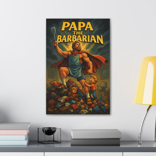Papa The Barbarian Canvas Art - A Conan The Barbarian Parody