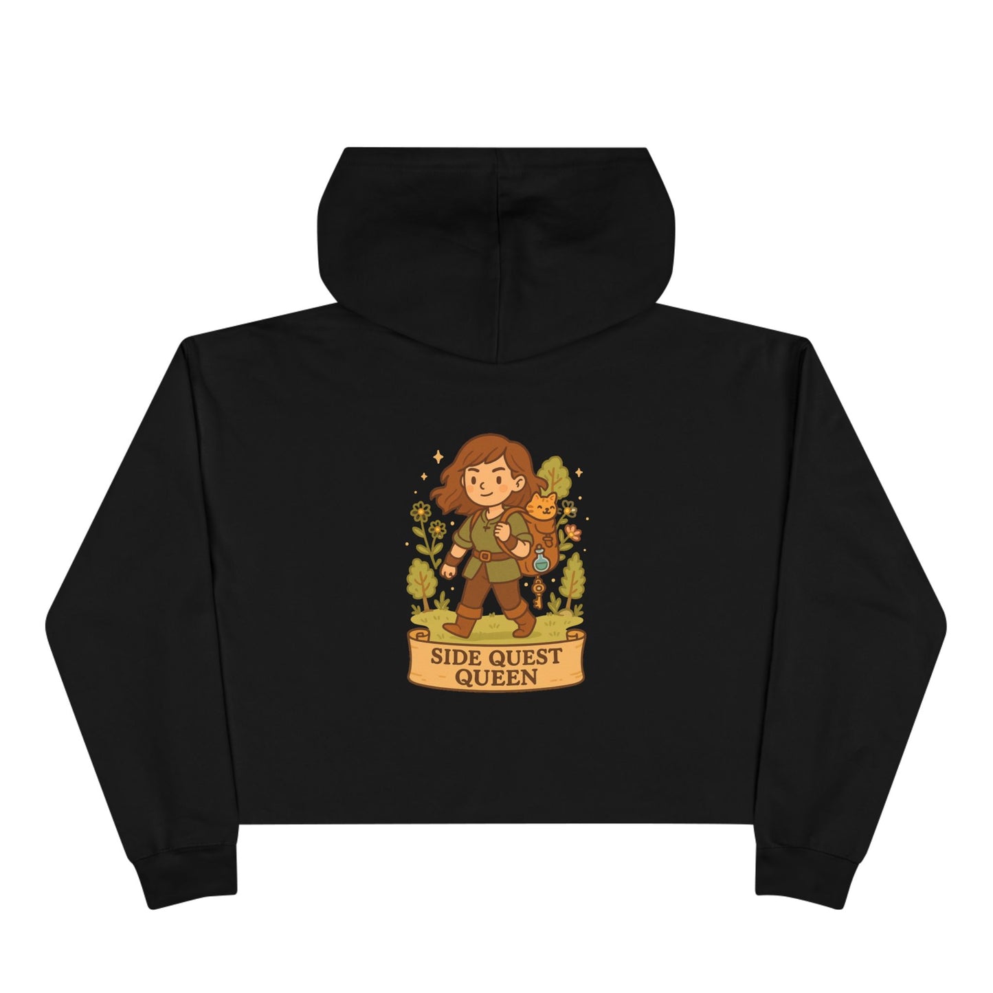 Side Quest Queen - Crop Hoodie