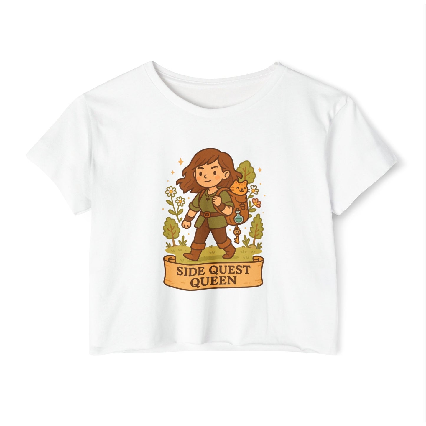 Side Quest Queen - Festival Crop Top