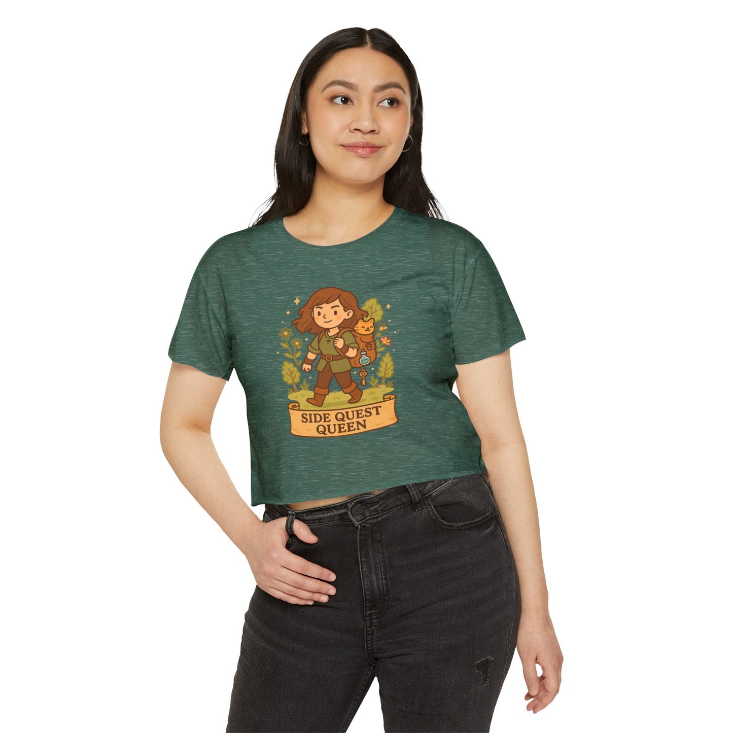 Side Quest Queen - Festival Crop Top