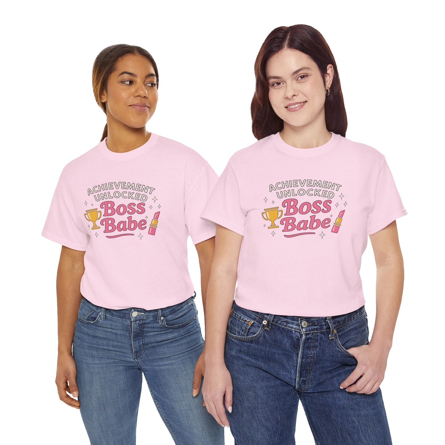 Achievement Unlocked Boss Babe - Women's Heavy Cotton Tee